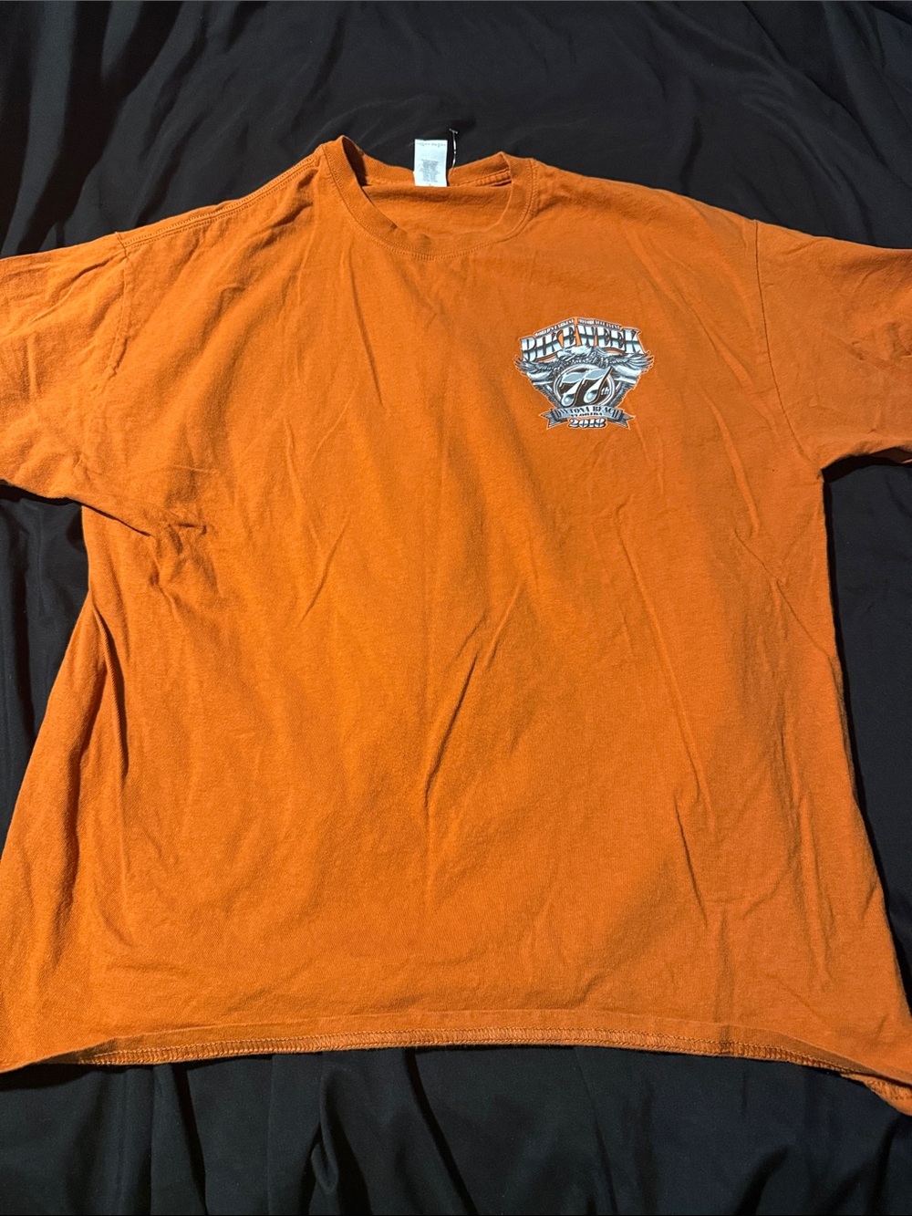 Gildan Orange Short‑Sleeve Graphic Tee